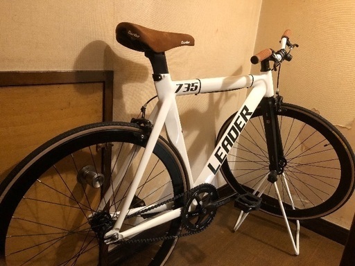 Leader bikes735TR ピスト フレーム フォーク ハンドル シートポスト クランク