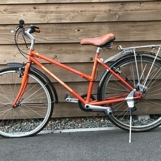 自転車 オレンジ プジョー ジャンク