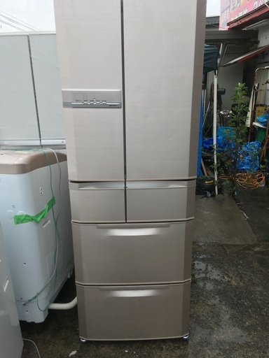 三菱冷凍冷蔵庫　フレンチドア 6枚扉 445L 冷蔵庫 MR-E45R-F1 2010年製