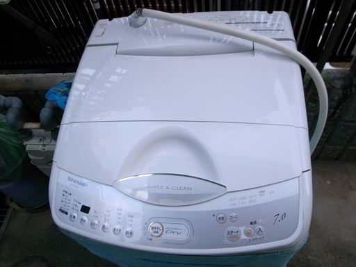 シャープ 全自動洗濯機 ES-T701-W 2004年製
