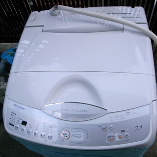 シャープ 全自動洗濯機 ES-T701-W 2004年製