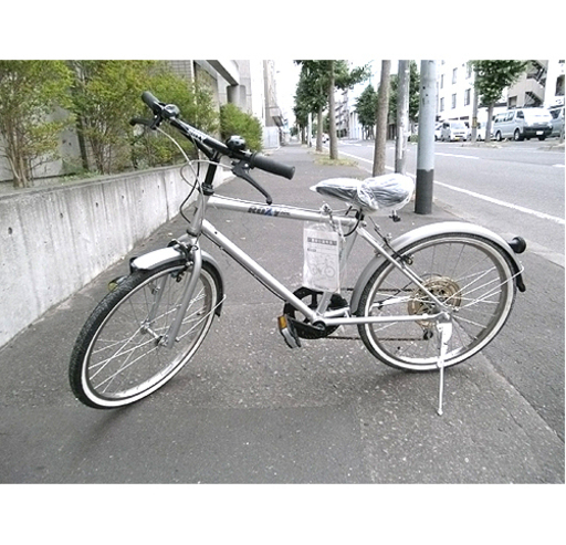 丸石サイクル新品【22インチ 自転車 6段変速】組立て済み ロキシー22 XR22M シルバー/銀 デッドストック 本郷通店
