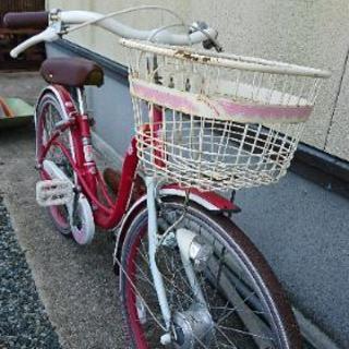 【取引終了】  22インチ 子供用自転車(赤)
