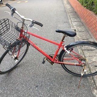 ギア付き 自転車 赤