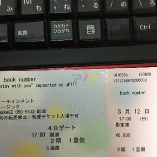 back numberの8月12日(日)東京ドーム