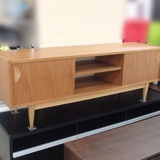 展示未使用品 チーク材 AVボード 160cm 木製テレビボード 西宮の沢