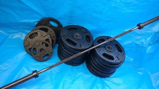 BULL ラバープレート 20K・15K・10K・5K ダンベルセット USED品  