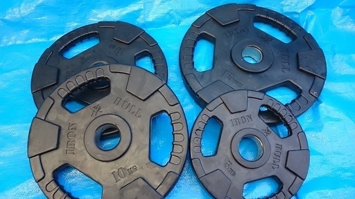 BULL ラバープレート 20K・15K・10K・5K ダンベルセット USED品  