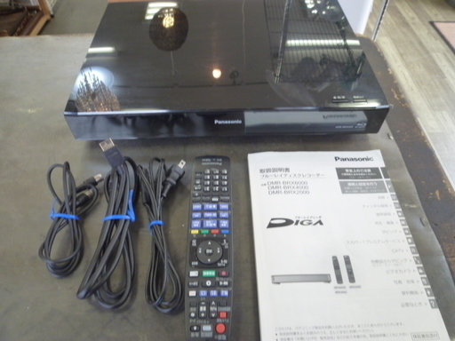 R 中古 Panasonic ハイビジョン ブルーレイディスクレコーダー HDD6TB 11チューナー Wi-Fi内蔵 DIGA（ディーガ） DMR-BRX6000 2015年製