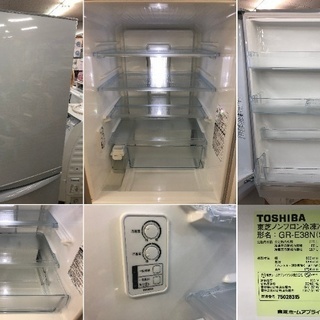 TOSHIBA / 東芝　375L 冷蔵庫　2013年　GR-E38N 東芝 冷蔵庫 375L GR-E38N 2013年製 3ドア