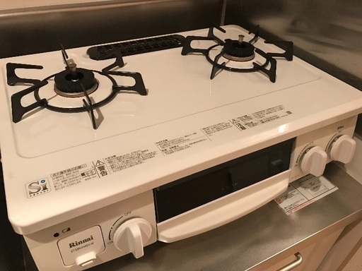 17年購入 都市ガス リンナイ Rinnai ET33NJH4SY-W グリル付ガステーブル HOWARO