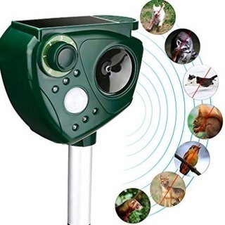 動物撃退器 超音波USB充電式&太陽光充電 ネズミ撃退器 猫よけ