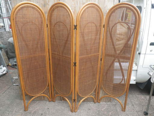 籐 とう ラタン 衝立 ついたて アジアン家具 パーテーション パーティション おしゃれ 木製