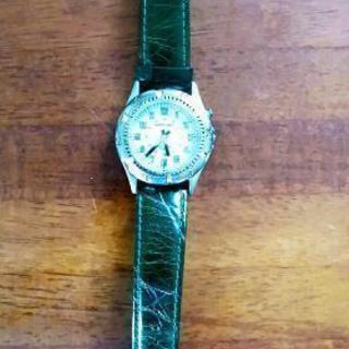 革製ベルト　腕時計つき