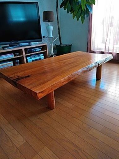 天然木　ローテーブル
