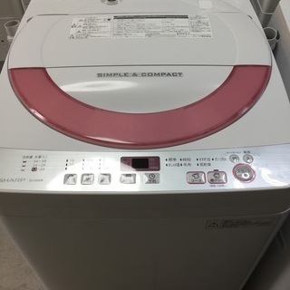 【送料無料・設置無料サービス有り】洗濯機 2016年製 SHARP ES-GE60R 中古