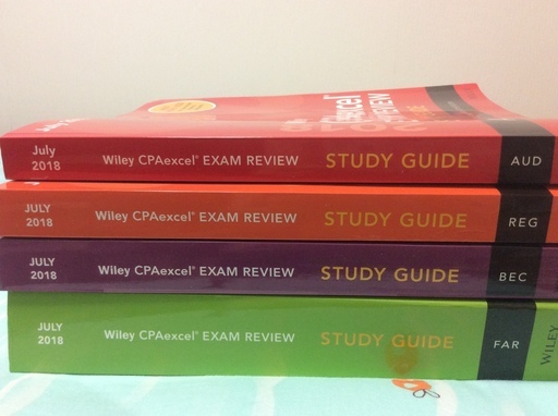就職、資格 USCPA JULY 2018 WILEY Study Guide Set (FAR/BEC/AUD/REG)