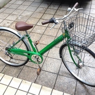 自転車  26インチ  緑