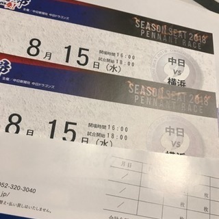 破格値!! 8月15日 ナゴヤドーム 中日 横浜戦