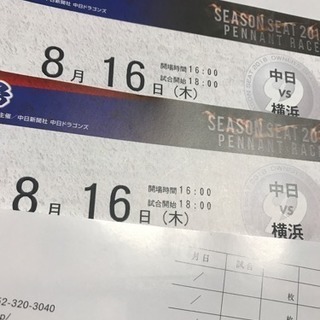 破格値!!8月16日 ナゴヤドーム 中日 横浜戦