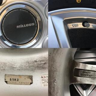 ☆【使用感少/バリ山！】ハリヤー装着アルミタイヤセット215/70 （MiLLOUSホイール+ダンロップタイヤDUNLOP GRANDTREK PT3 16年製）*MS