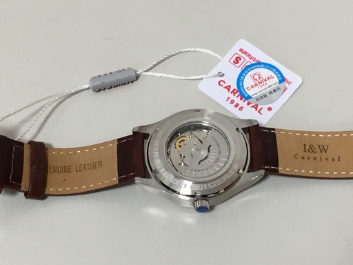 未使用 カーニバルcarnival I W 機械式腕時計 自動巻 メンズ ブルー ブラウンレザーバンド 241 4 アクセス 土崎のアクセサリー 腕時計 の中古 古着あげます 譲ります ジモティーで不用品の処分