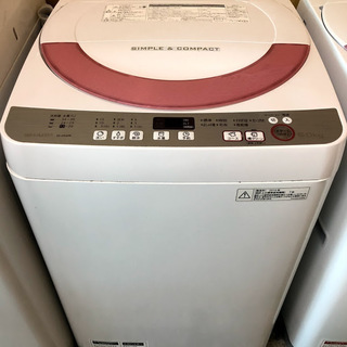 【送料無料・設置無料サービス有り】洗濯機 2016年製 SHARP ES-GE60R-P 中古