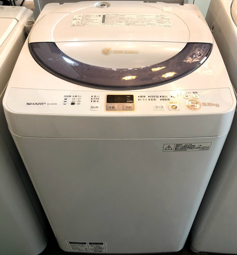 【送料無料・設置無料サービス有り】洗濯機 SHARP ES-GE55N-S① 中古