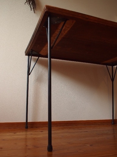 【最終値下げ】古材テーブル アイアン脚 ダイニングテーブル アンティーク 古道具