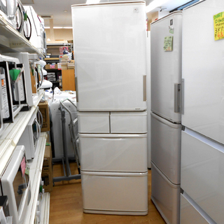 2015年 シャープ プラズマクラスター 冷蔵庫 SJ-PW42A-W 424L 5ドア