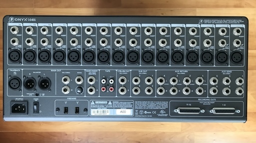 Mackie Onyx 1640i Firewireレコーディングミキサー Rev A00 Studio Mackie Onyx 1640i Firewireレコーディングミキサー Rev A00 Studio