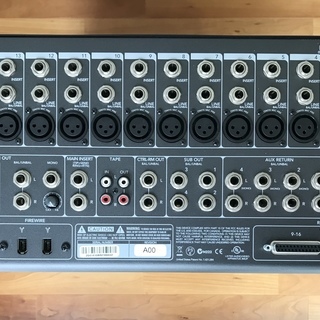 Mackie Onyx 1640i Firewireレコーディングミキサー Rev A00 Studio
