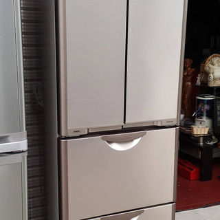 《姫路》日立ノンフロン4ドア冷凍冷蔵庫R-X370自動製氷付き3...