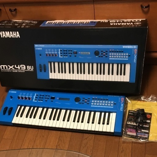 新品同様 生産終了商品 YANAHA ヤマハ MX49 BU シンセサイザー