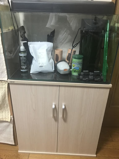 60ｃｍ水槽セット　木目キャビネット