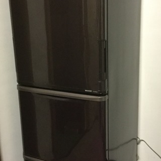  SHARP 冷蔵庫（350L・どっちもドア） ブラウン系 プラ...