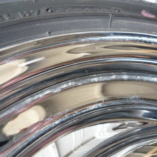 キャルルック★PCD100＆114.3　メッキ　ムーン　円盤　カスタム　ビンテージ　鉄ホイール　コンパクトカー　ステーションワゴン　旧車