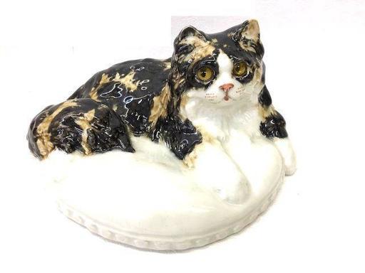 【レア】　ネコの置き物　陶器　ケンジントン キャット　イングランド製　アンティーク　ディスプレイに