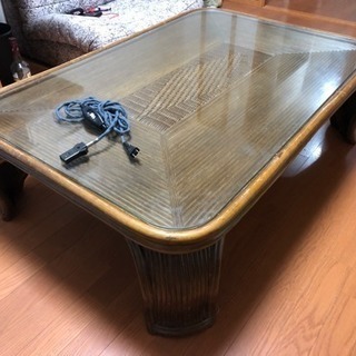 籐製コタツテーブル
