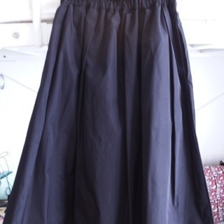 黒のリボンサッシュスカート