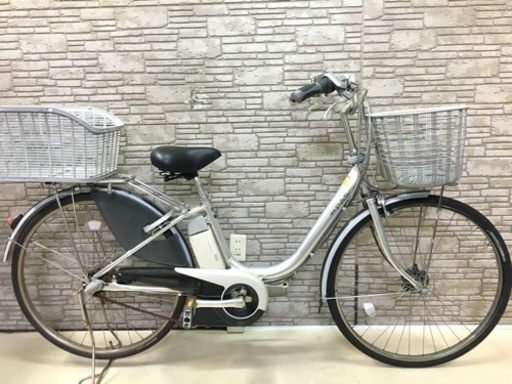 新基準 ヤマハ パス 4Ah リチウム 電動自転車 リアカゴ付き 中古