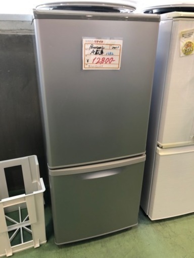 パナソニック 2ドア冷蔵庫 NR-B143W-S 2011年製 中古品