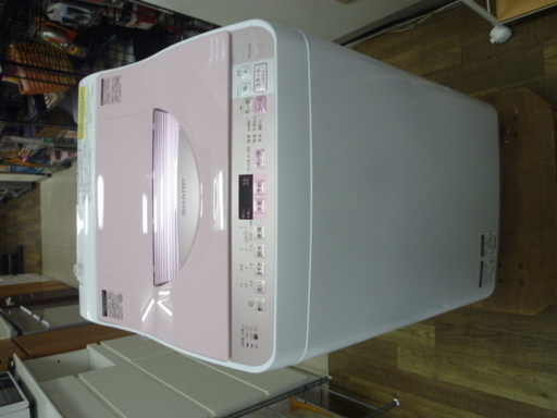 R 中古 SHARP タテ型洗濯乾燥機(5.5kg) ES-TX5A 2016年製