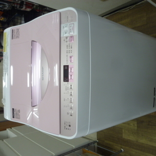 R 中古 SHARP タテ型洗濯乾燥機(5.5kg) ES-TX5A 2016年製