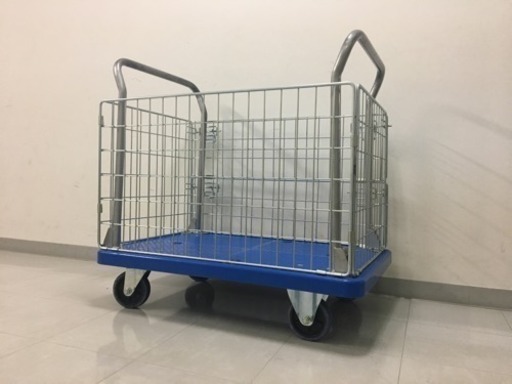 ★激安★カゴ付き台車 金網付き ゴミ出し 事務所 店舗