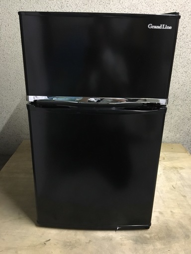 Grand-Line 2ドア 冷凍冷蔵庫 90L AR-90L02BK ブラック 2018年製