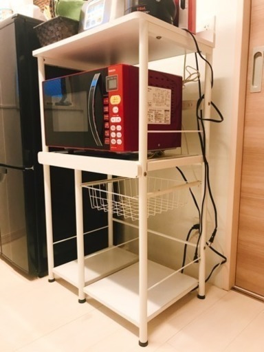 引き取り限定 電子レンジラック ニトリ めちち 足立の収納家具 スチールラック の中古あげます 譲ります ジモティーで不用品の処分