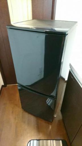 【2015年製】SHARP 冷蔵庫 137L(幅48cm) どっちもドア ブラック SJ-D14A-B