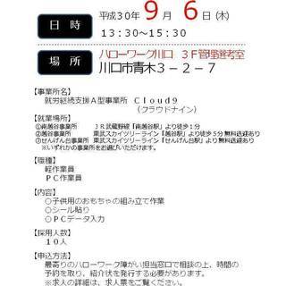 障害者ミニ面接会 就労継続支援ａ型ハローワーク川口にて面接会開催 株式会社stara 東川口の軽作業の無料求人 広告 アルバイト バイト募集情報 ジモティー