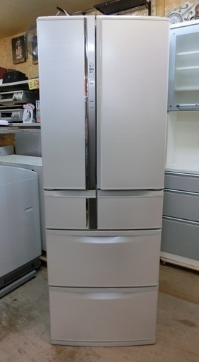 【販売終了しました。ありがとうございます。】MITSUBISHI　465L　6ドア　冷凍冷蔵庫　2013年製　中古品　フレンチドアタイプ　MR-R47X-S